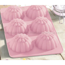 6 Cells Flower Shaped Silicone Rubber Cake Mould (RS29)